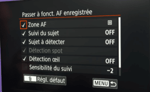 Configuration Canon R Les R Glages Utiliser