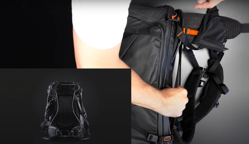 Armature anti-transpiration sur le sac photo Pgytech 