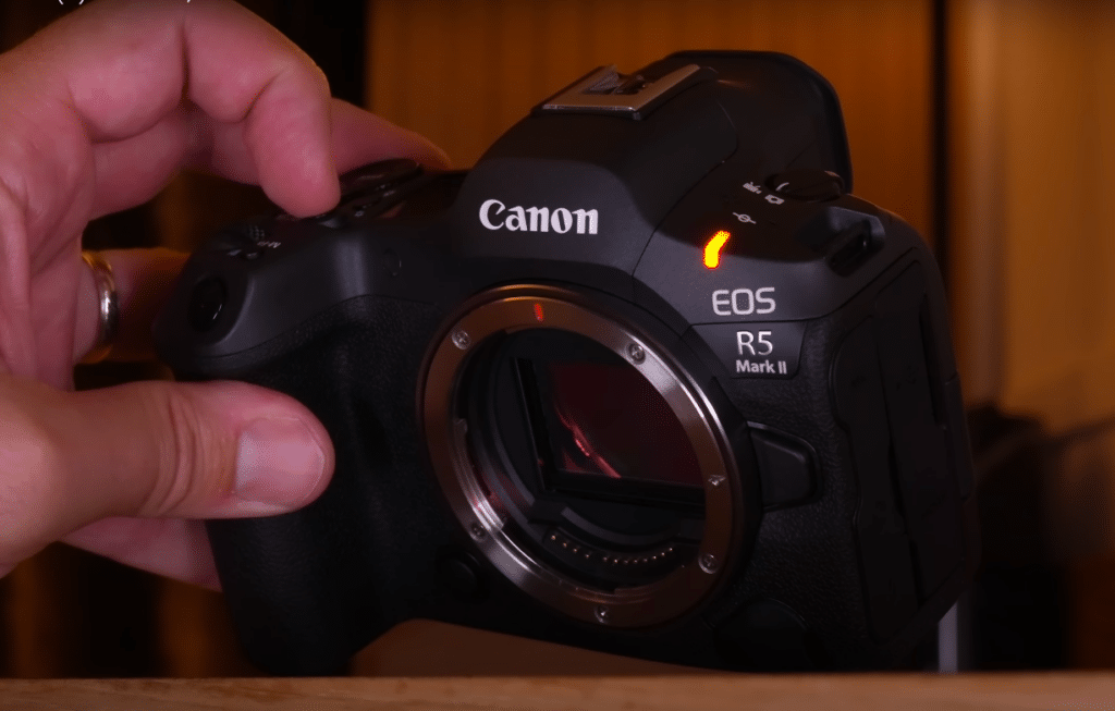 Témoin d'enregistrement vidéo du Canon R5 Mark II