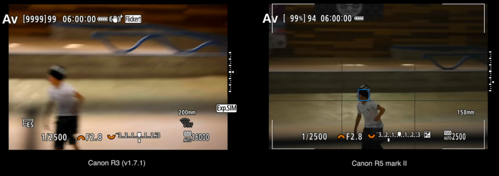 Comparaison de l'autofocus entre le Canon R3 et le R5 Mark II